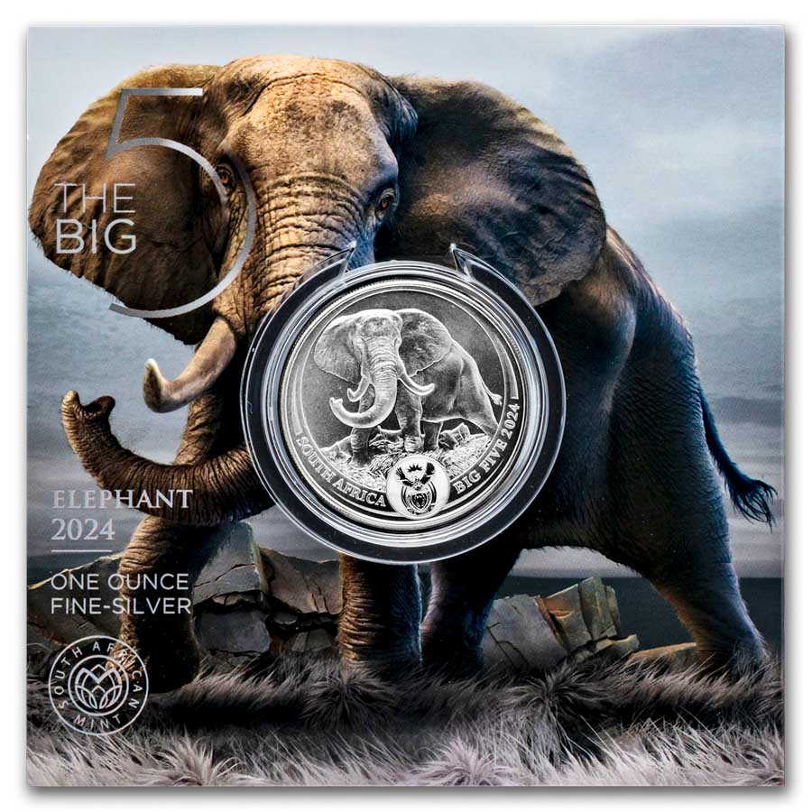2024 South Africa 1 oz Silver Big Five Elephant BU | eBay